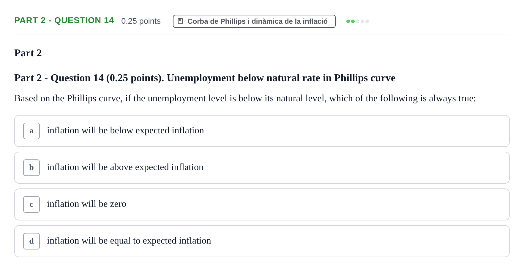 Enunciado: Part 2 - Question 14 · Introducció a la Macroeconomia UPF 2018