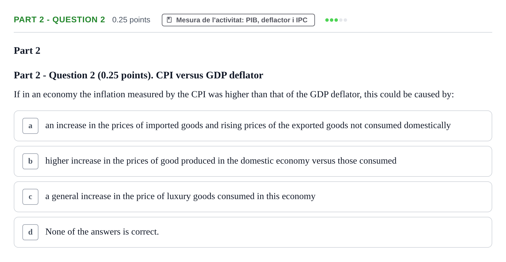 Enunciado: Part 2 - Question 2 · Introducció a la Macroeconomia UPF 2018