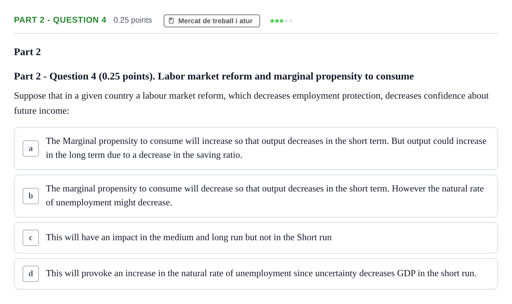 Enunciado: Part 2 - Question 4 · Introducció a la Macroeconomia UPF 2018