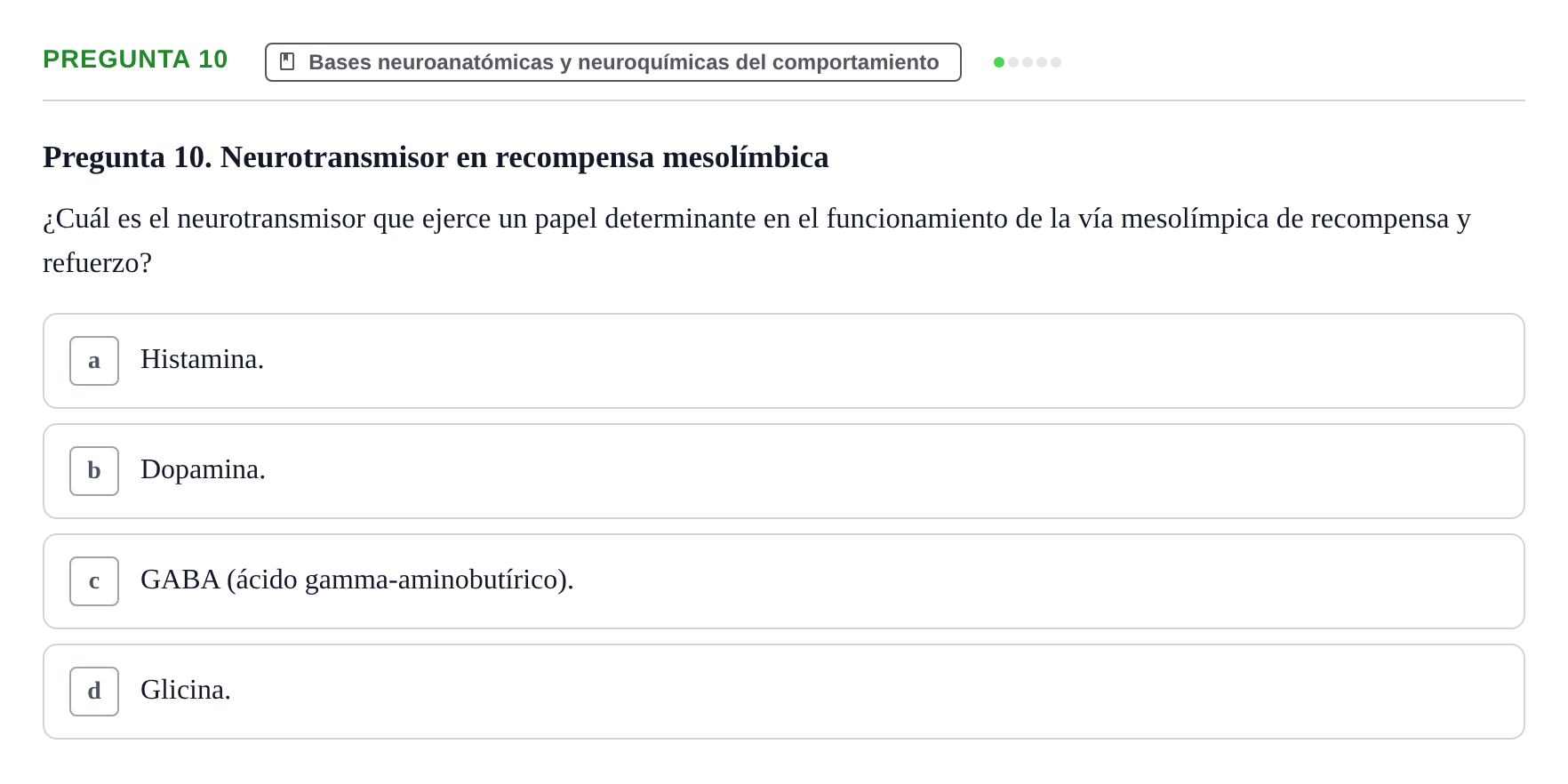 Enunciado: Pregunta 10