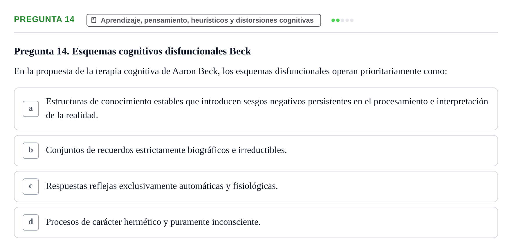 Enunciado: Pregunta 14