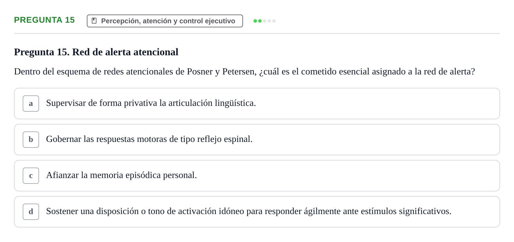 Enunciado: Pregunta 15