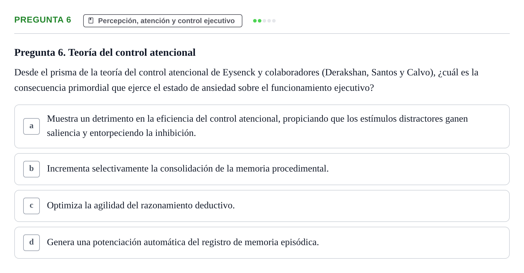 Enunciado: Pregunta 6