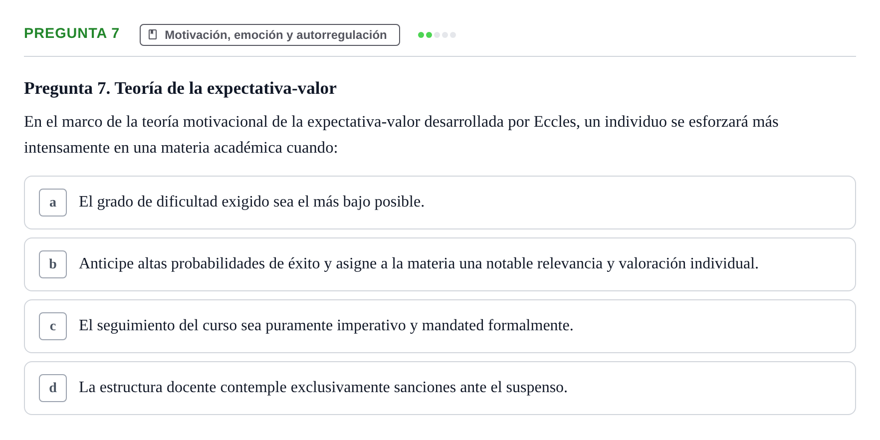Enunciado: Pregunta 7