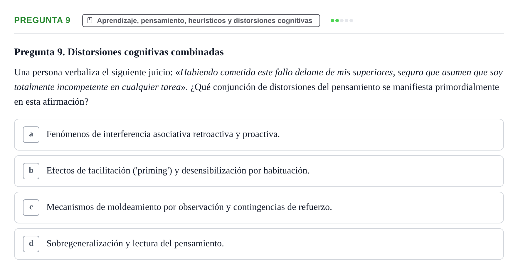 Enunciado: Pregunta 9