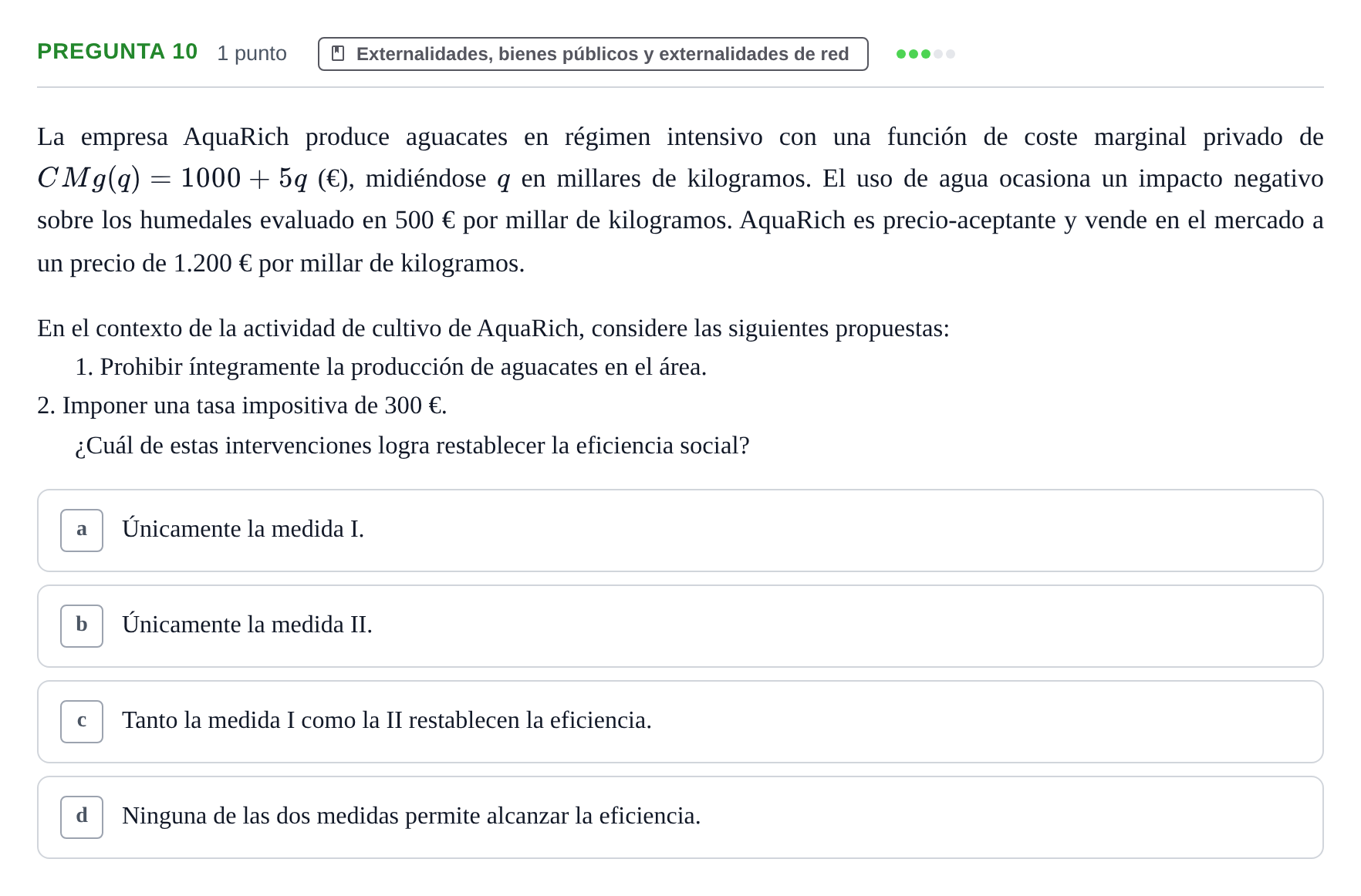 Enunciado: Pregunta 10 · Introducció a la Microeconomia UPF 2023