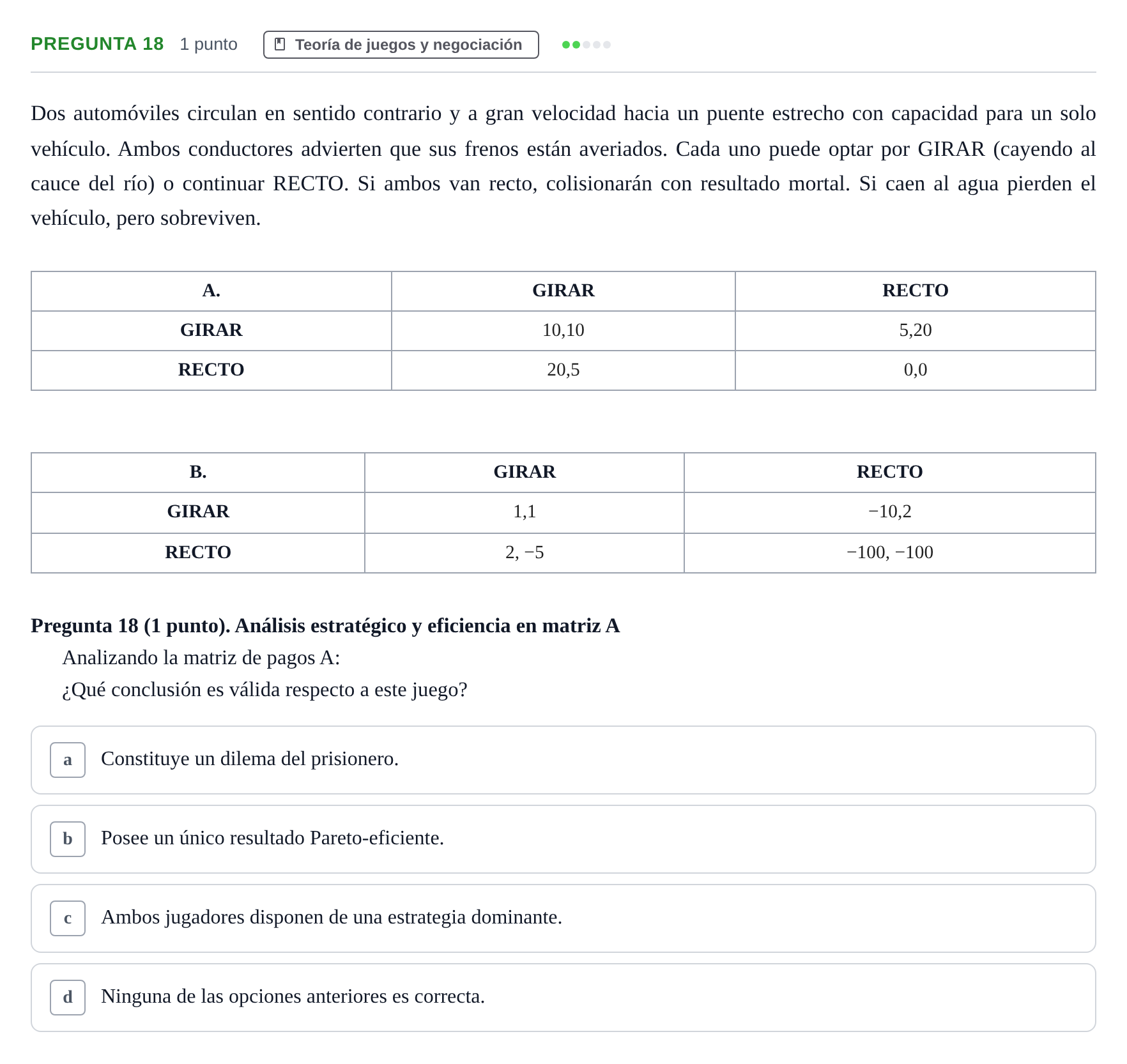 Enunciado: Pregunta 18 · Introducció a la Microeconomia UPF 2023