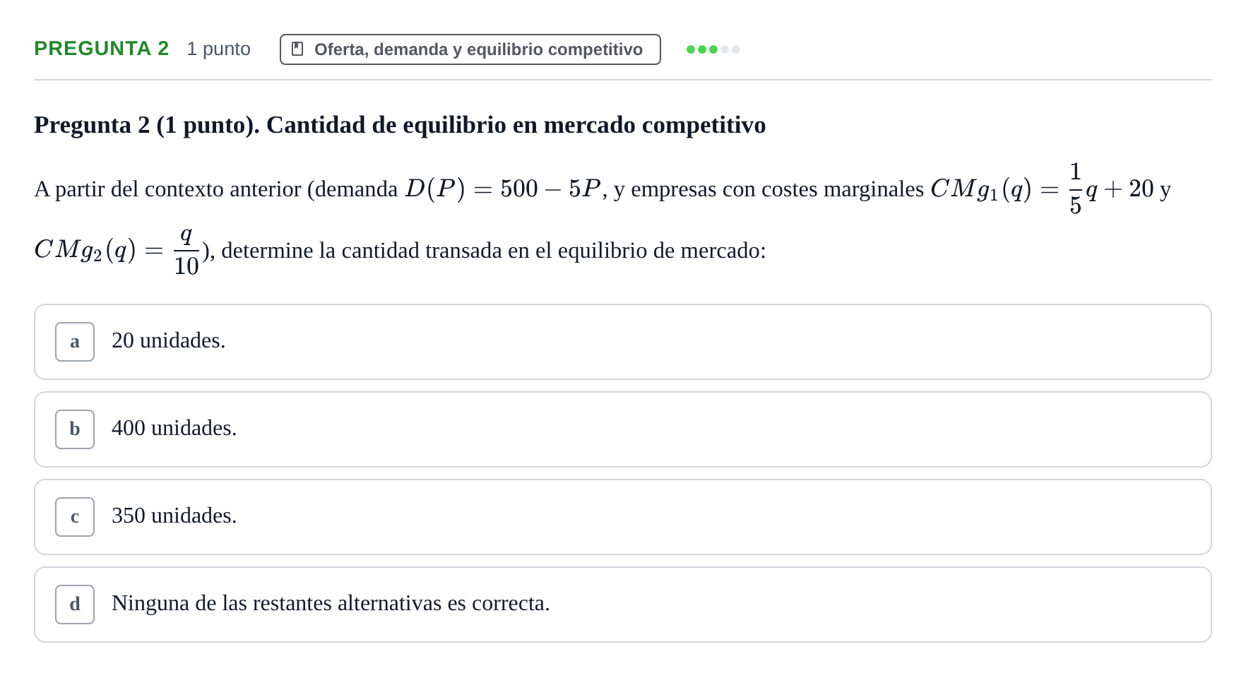 Enunciado: Pregunta 2 · Introducció a la Microeconomia UPF 2023