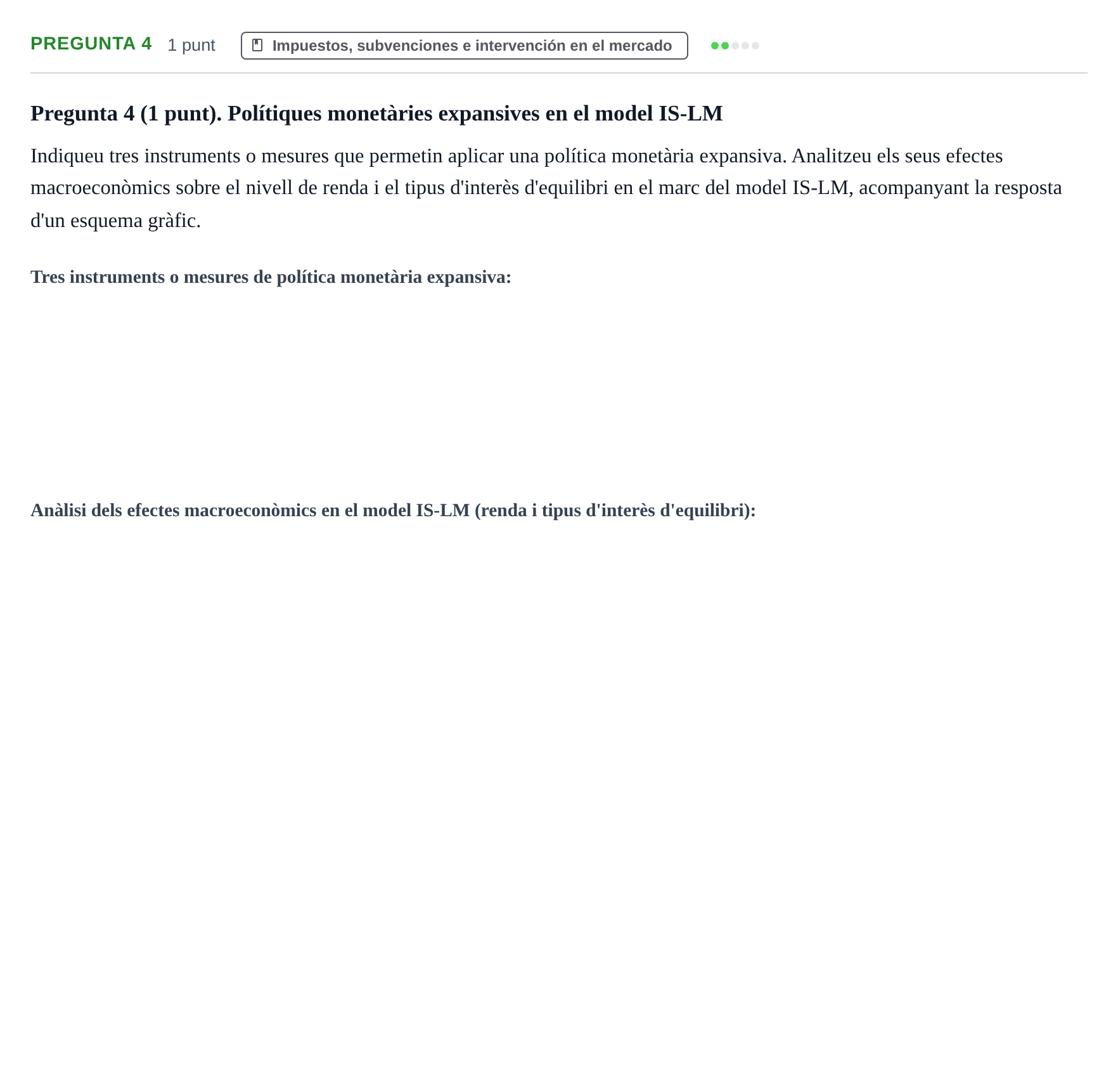 Enunciado: Pregunta 4 · Introducció a la Macroeconomia UPF Juny 2017