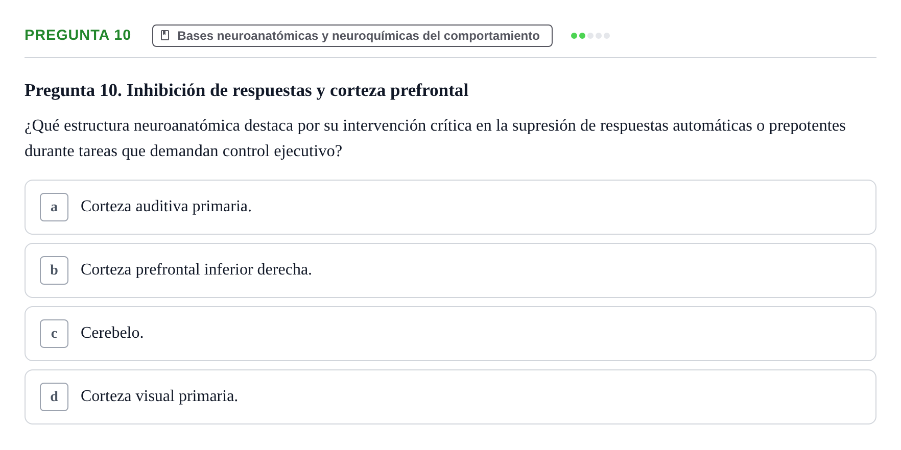 Enunciado: Pregunta 10