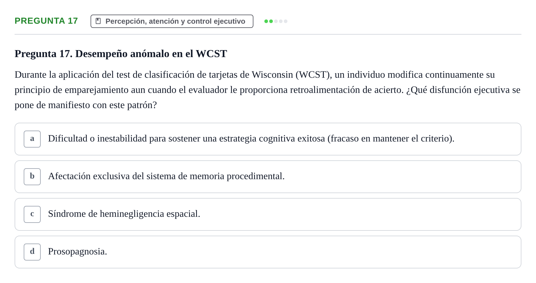 Enunciado: Pregunta 17