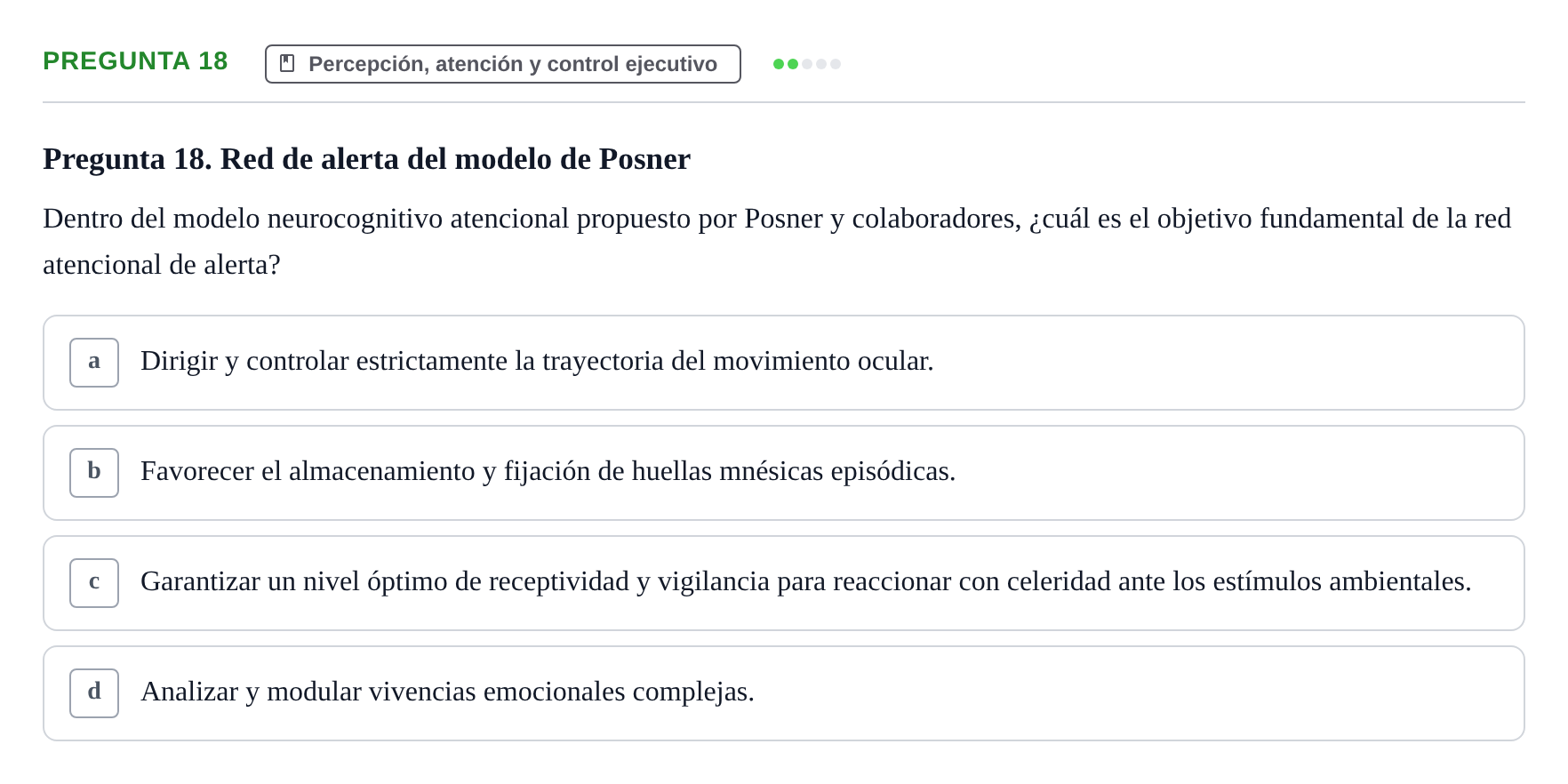 Enunciado: Pregunta 18