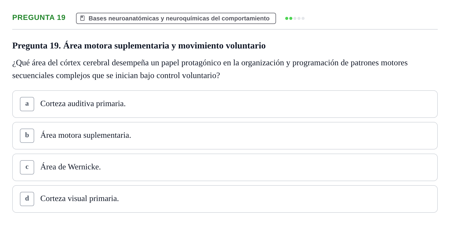 Enunciado: Pregunta 19