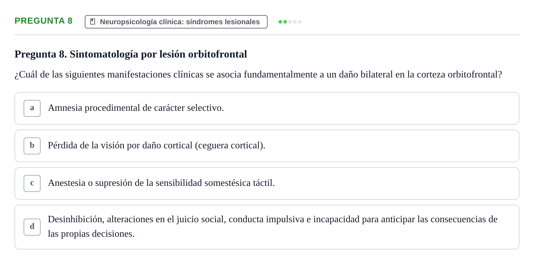 Enunciado: Pregunta 8