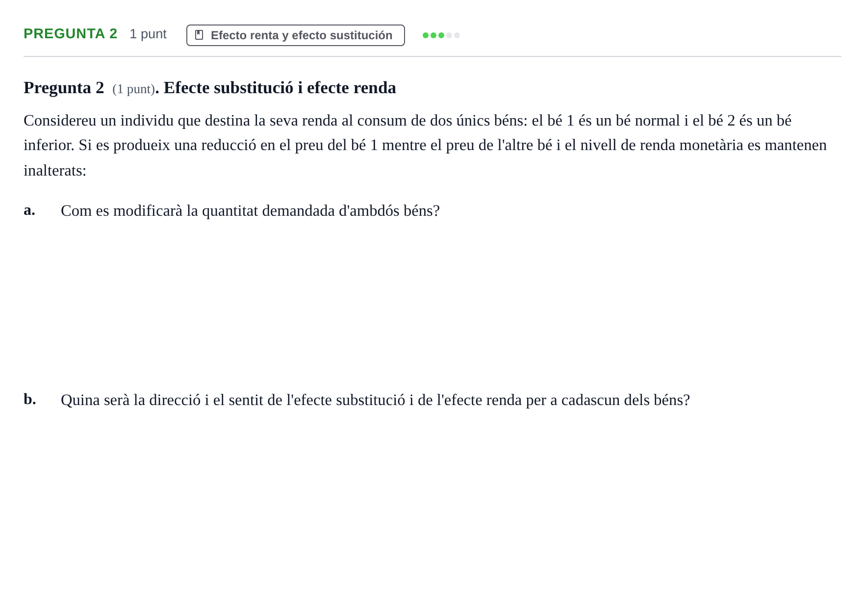 Enunciado: Pregunta 2 · Introducció a la Microeconomia UPF 2019