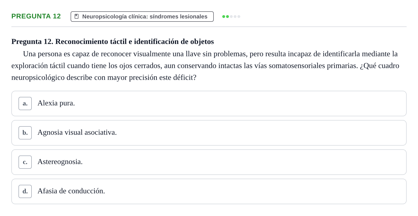 Enunciado: Pregunta 12