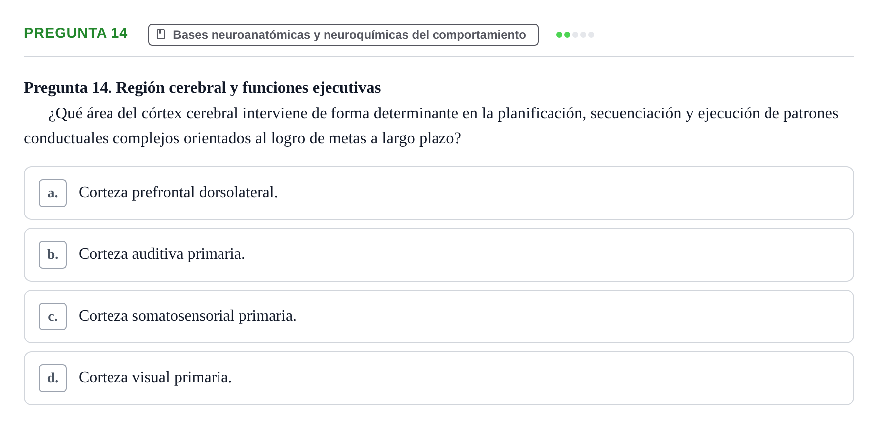 Enunciado: Pregunta 14