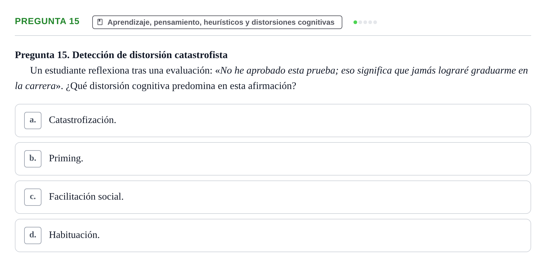 Enunciado: Pregunta 15