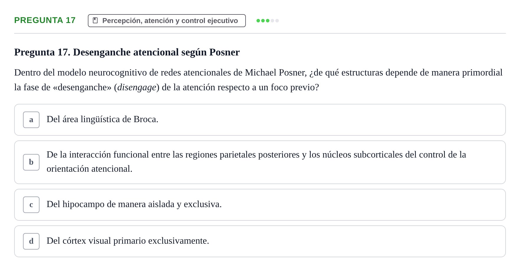 Enunciado: Pregunta 17
