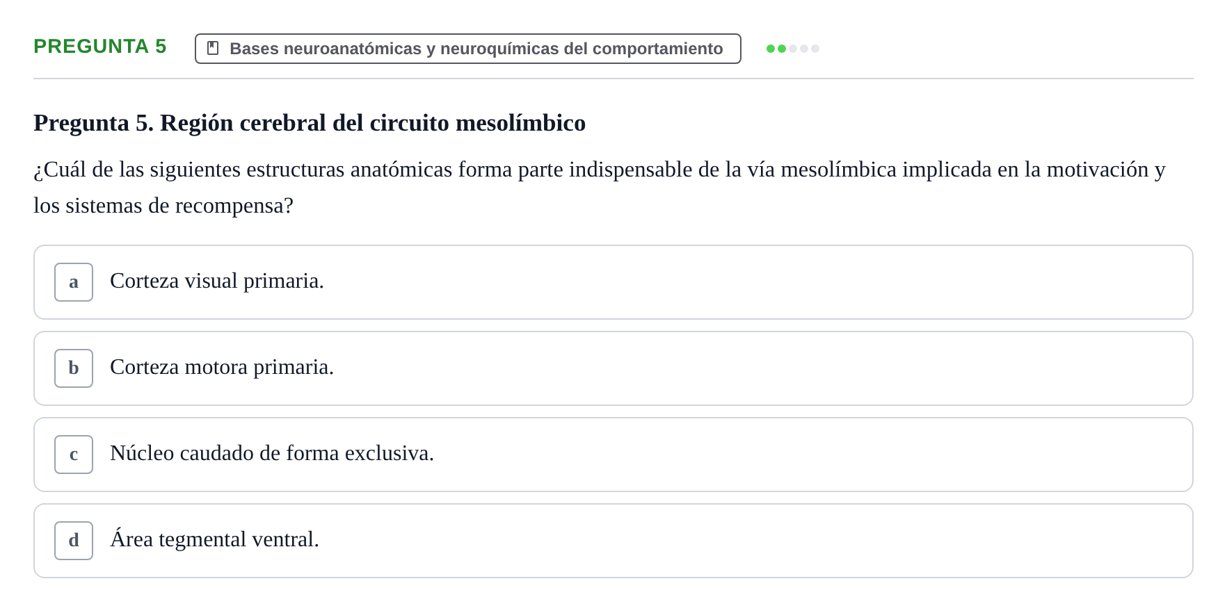 Enunciado: Pregunta 5