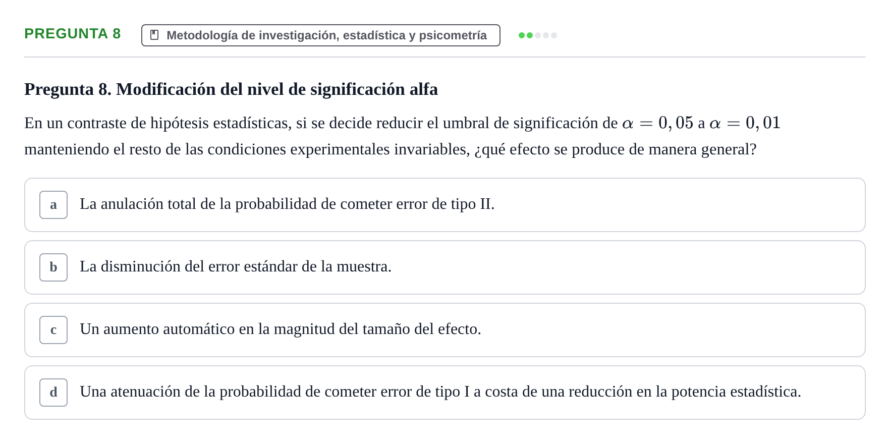 Enunciado: Pregunta 8
