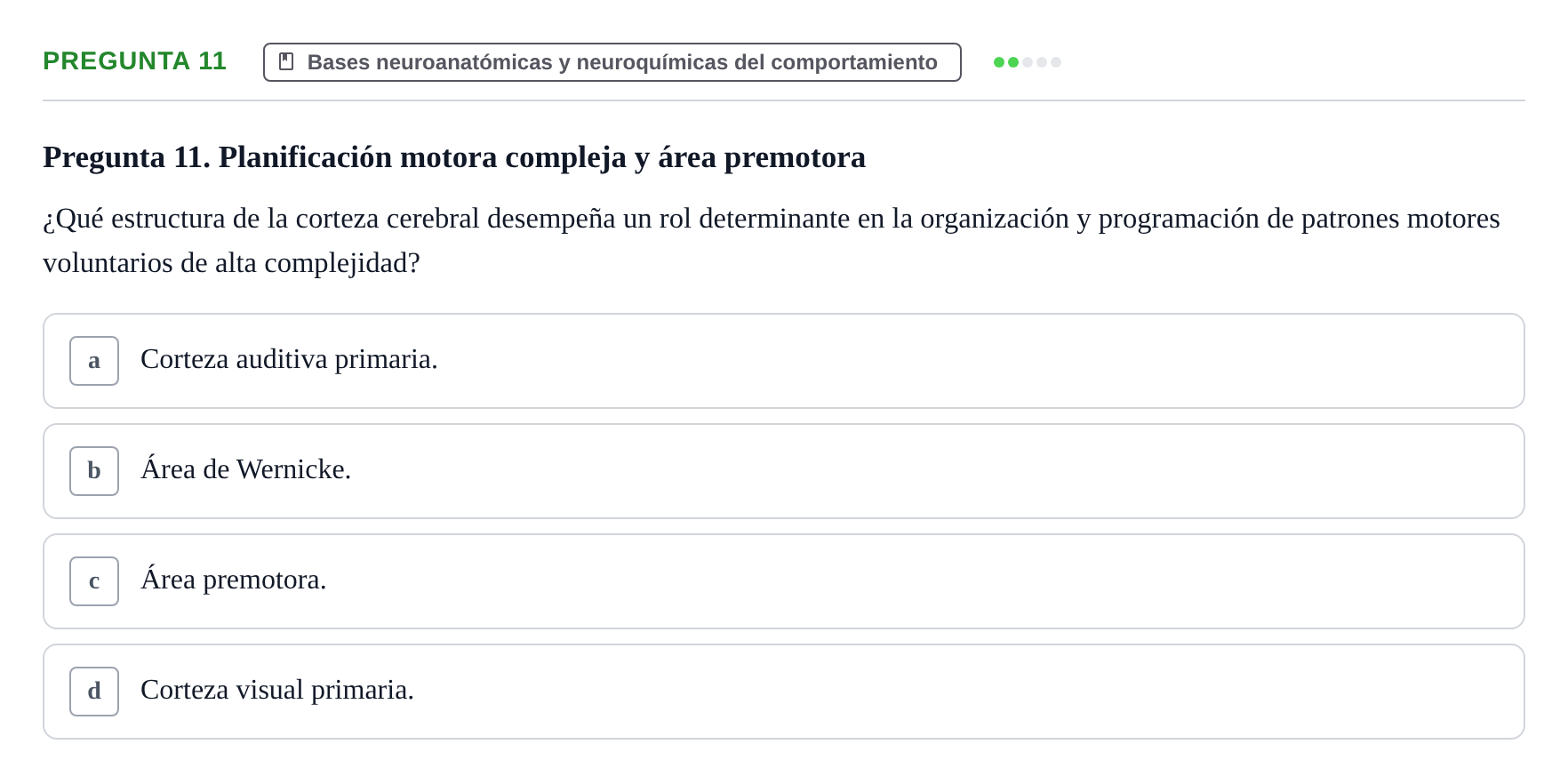Enunciado: Pregunta 11