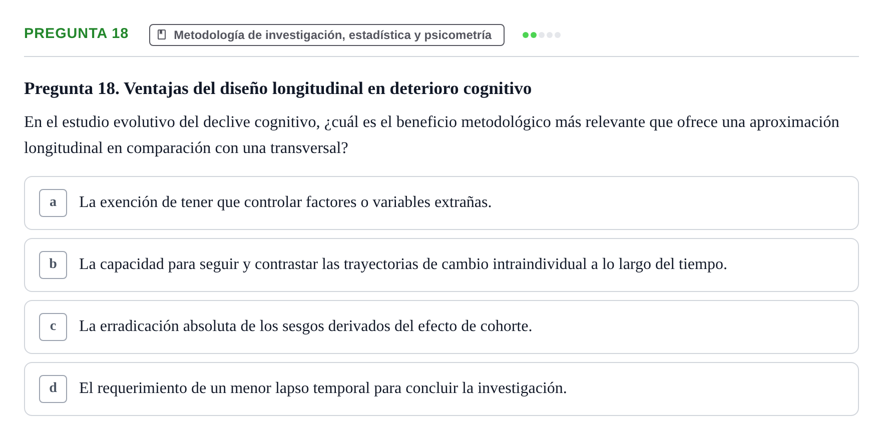 Enunciado: Pregunta 18