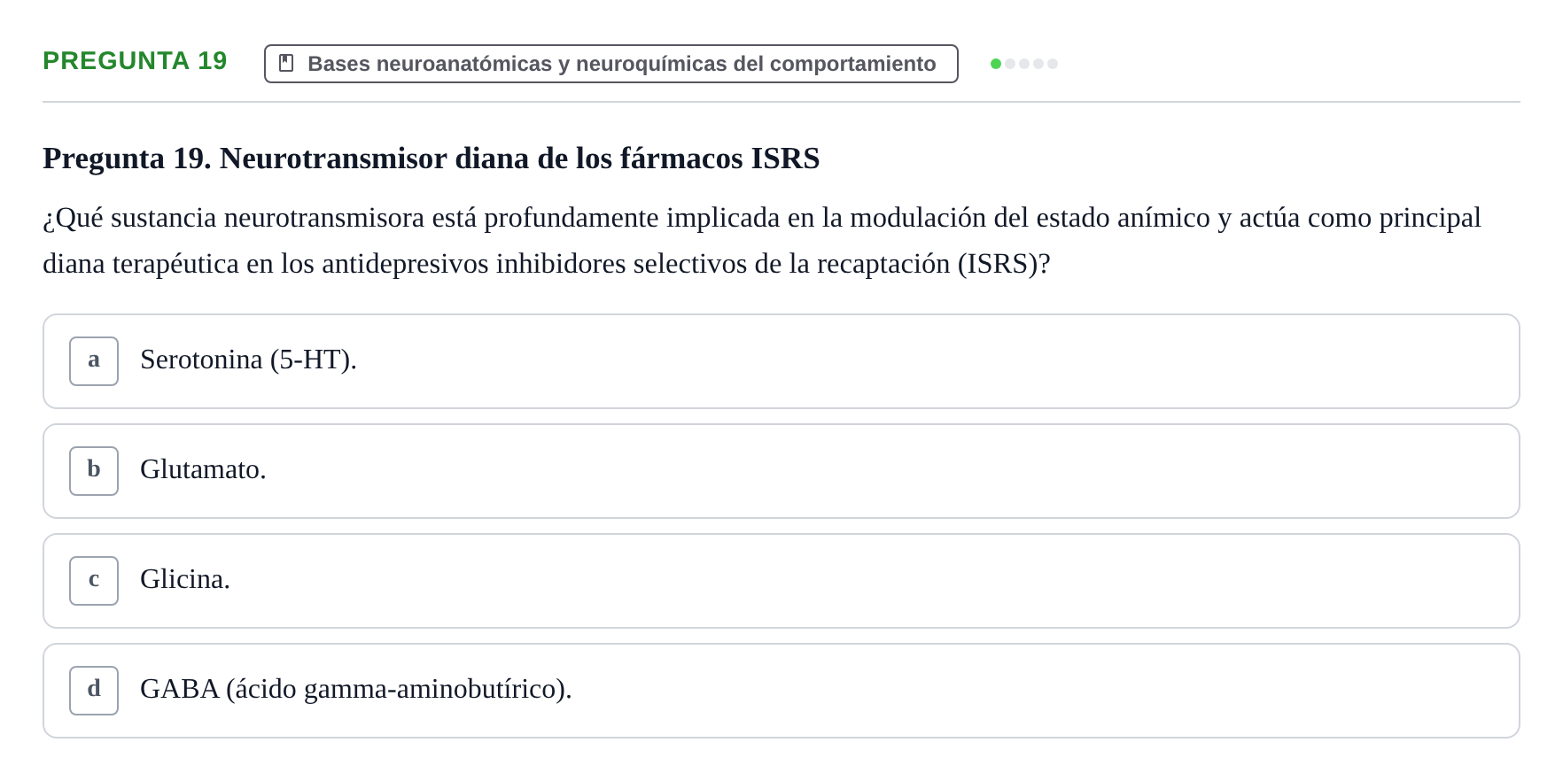 Enunciado: Pregunta 19