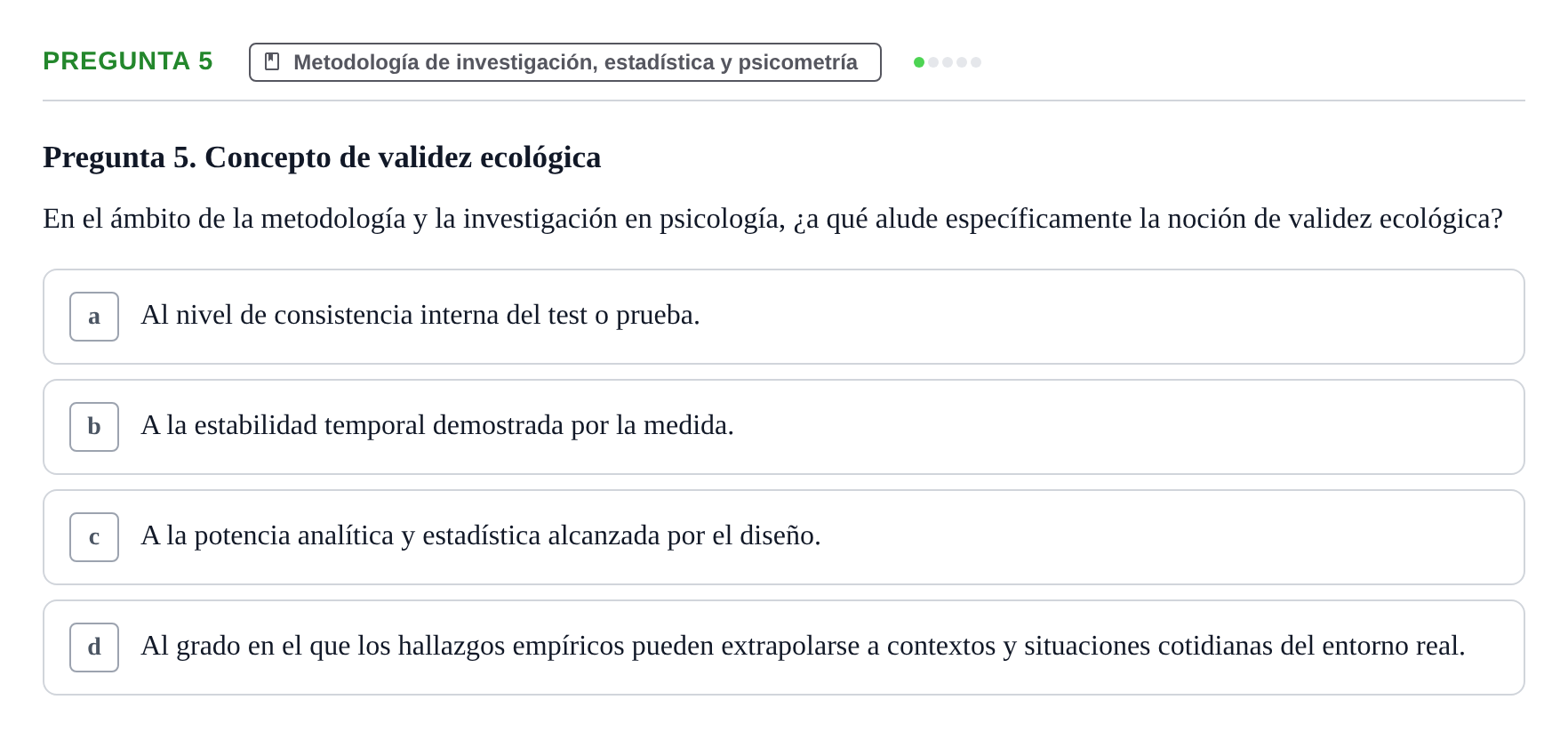 Enunciado: Pregunta 5