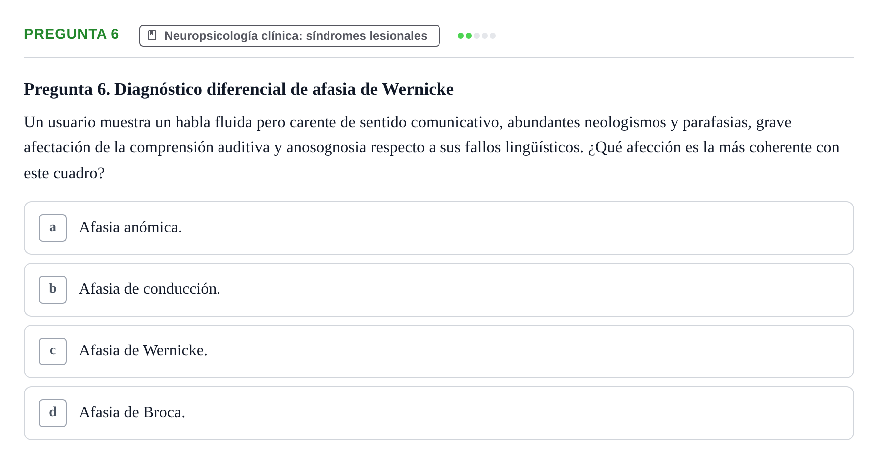 Enunciado: Pregunta 6