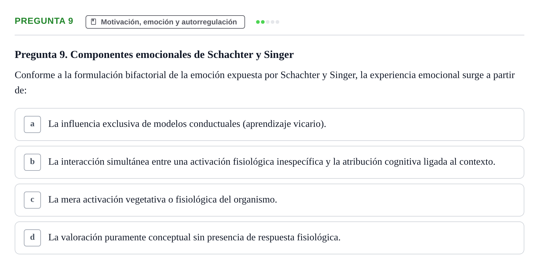 Enunciado: Pregunta 9
