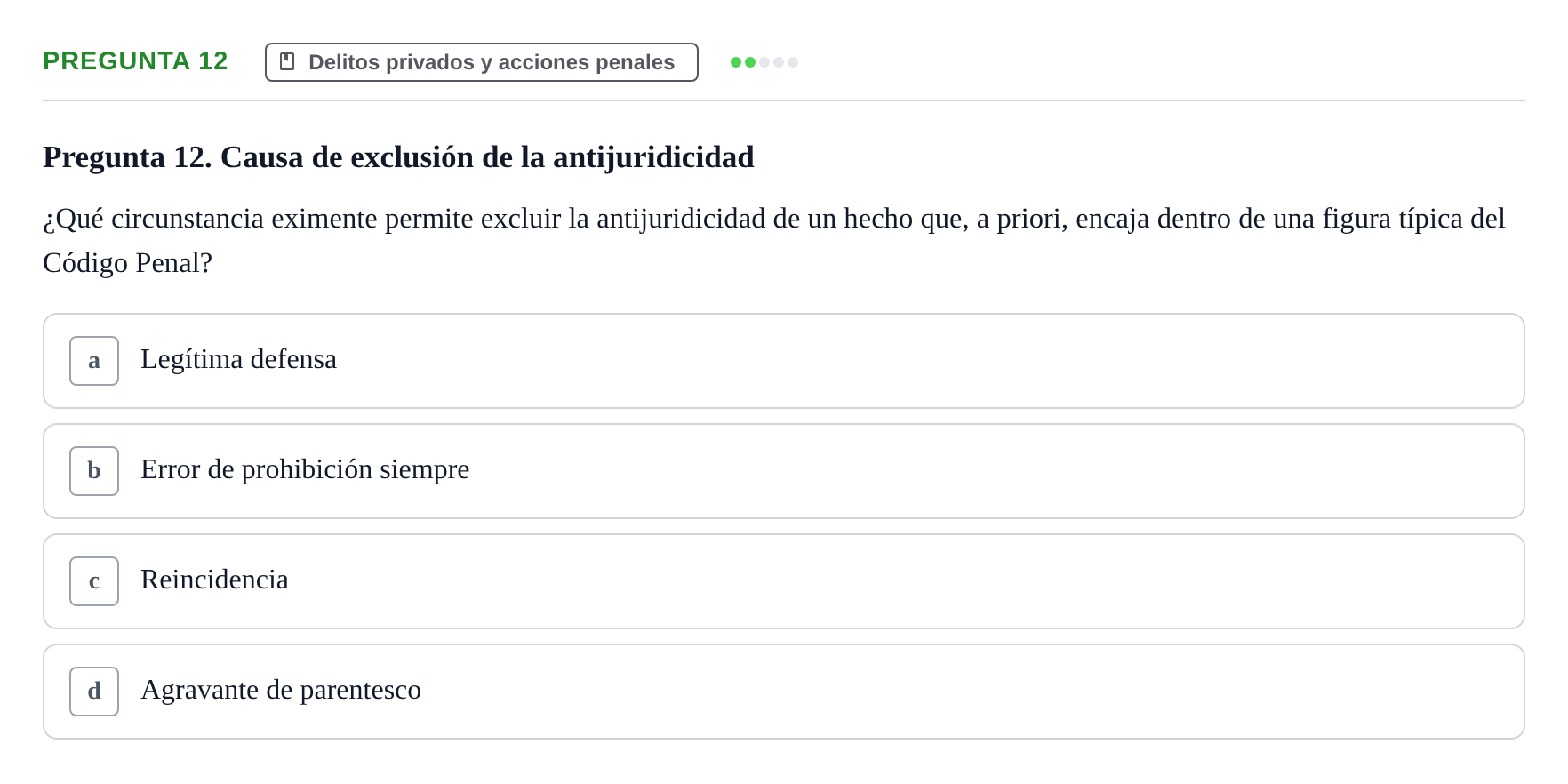 Enunciado: Pregunta 12