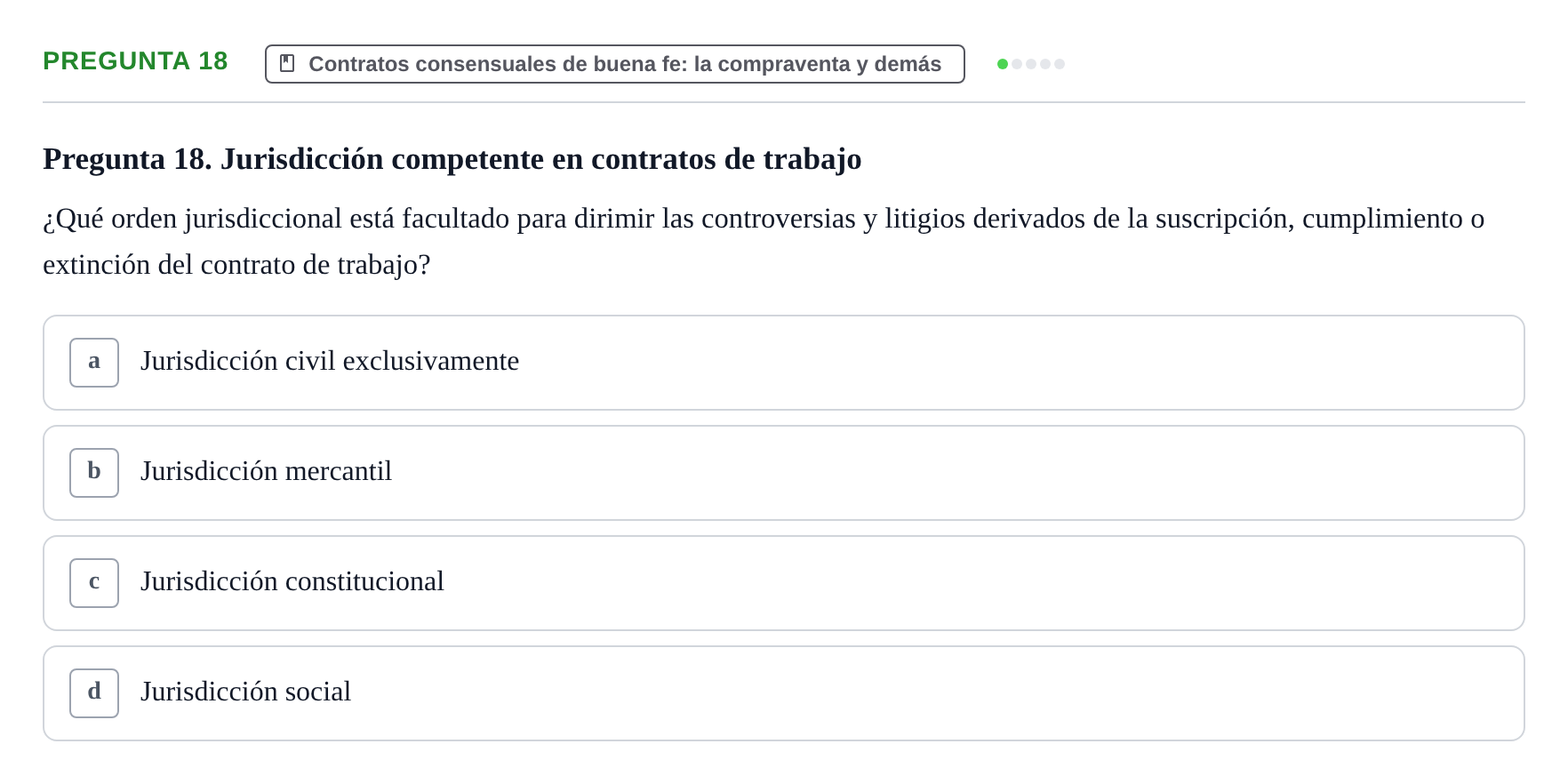 Enunciado: Pregunta 18