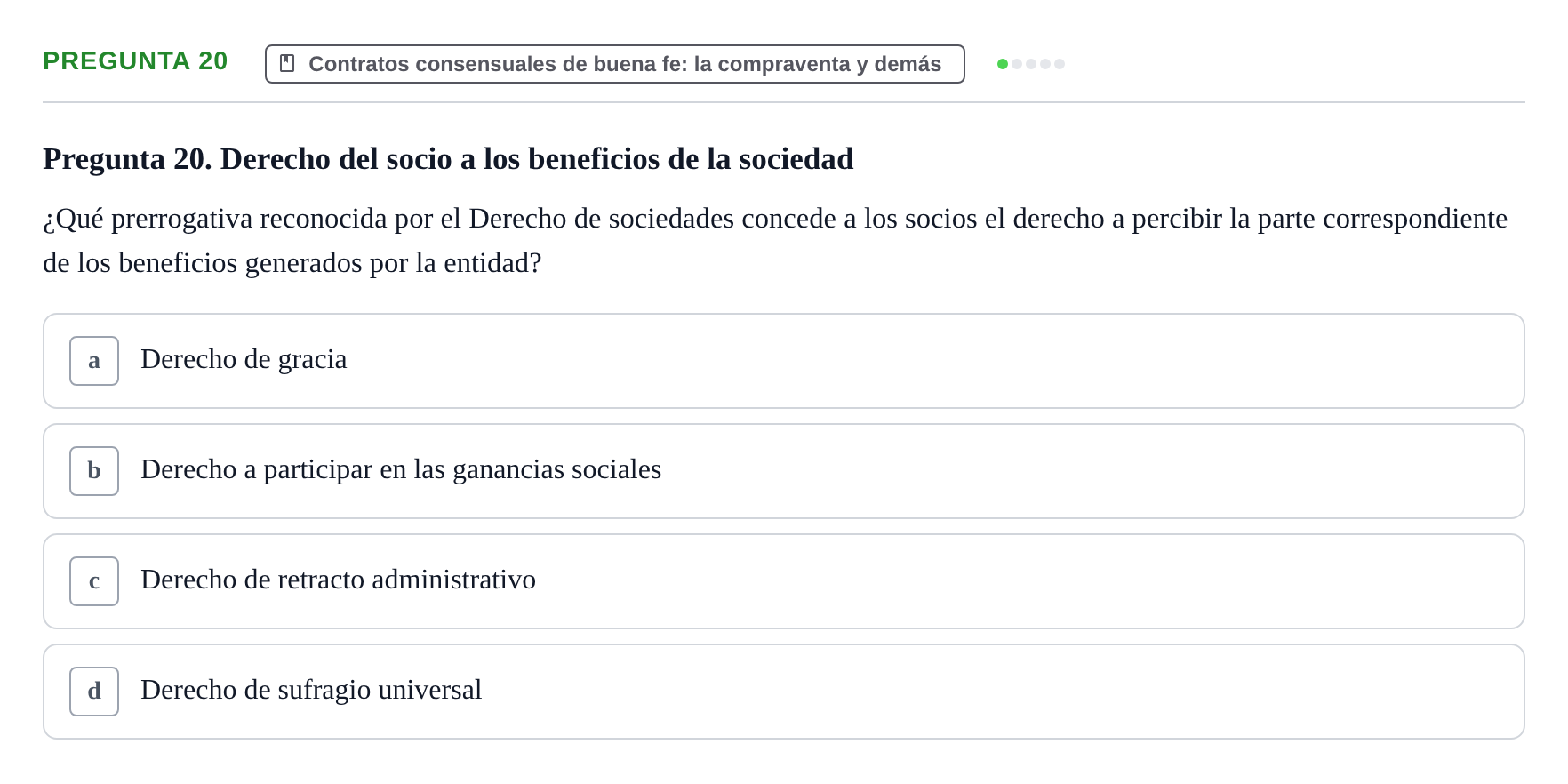 Enunciado: Pregunta 20