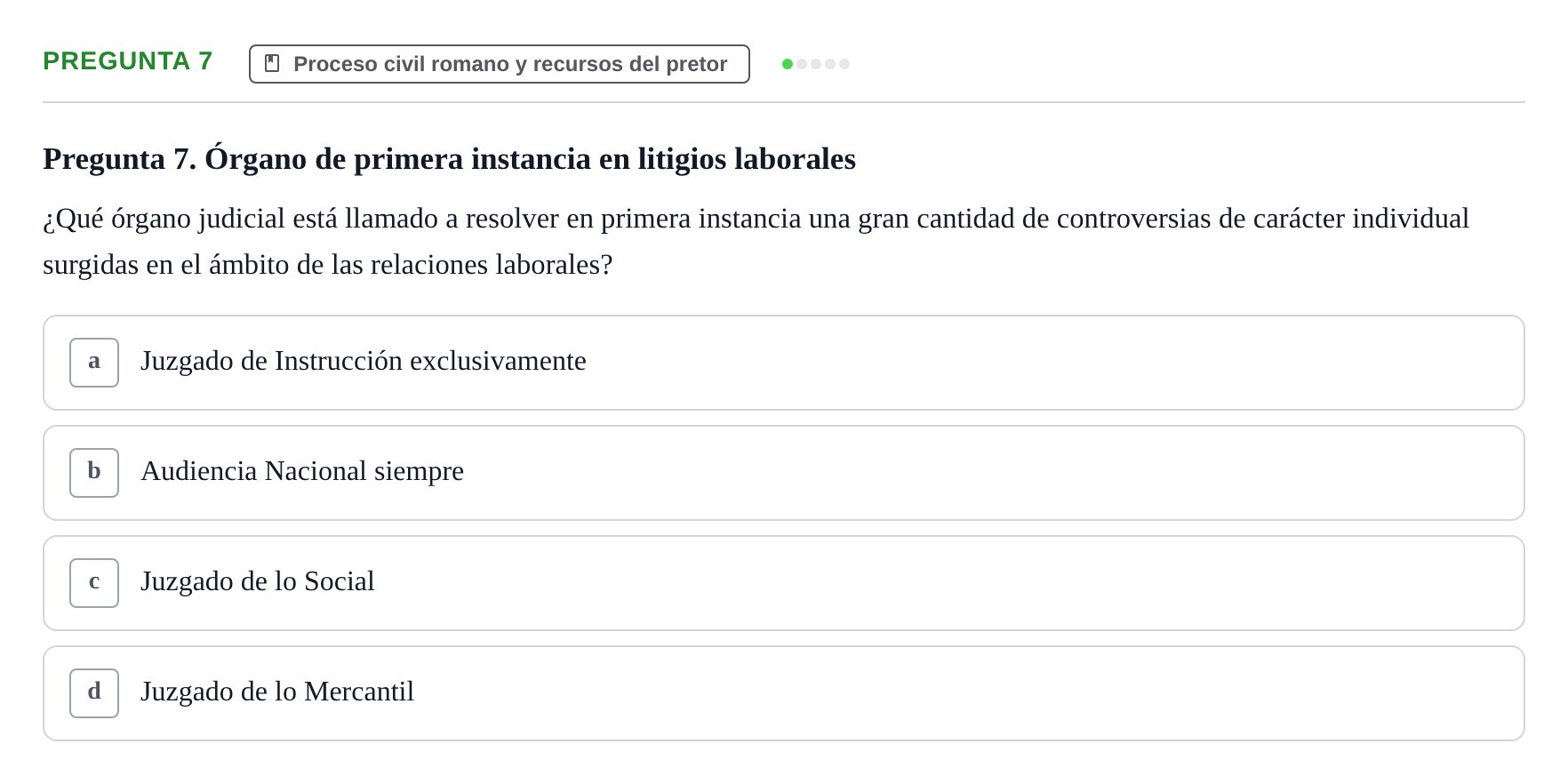 Enunciado: Pregunta 7