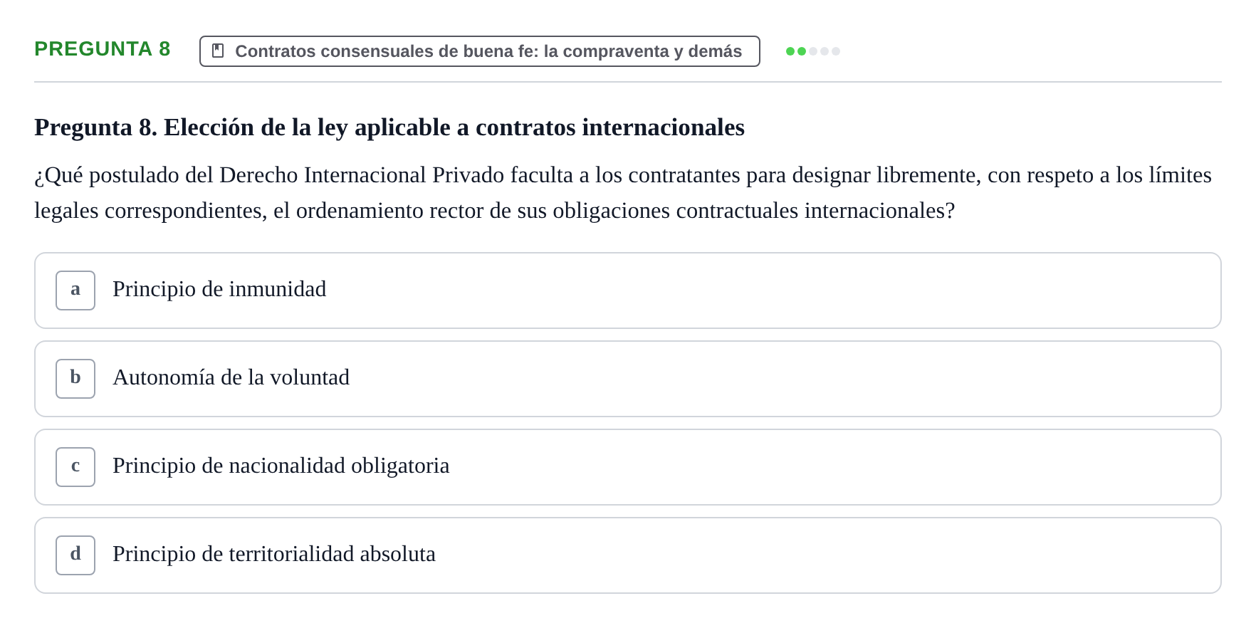 Enunciado: Pregunta 8