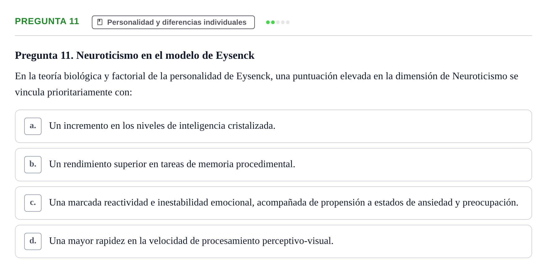 Enunciado: Pregunta 11