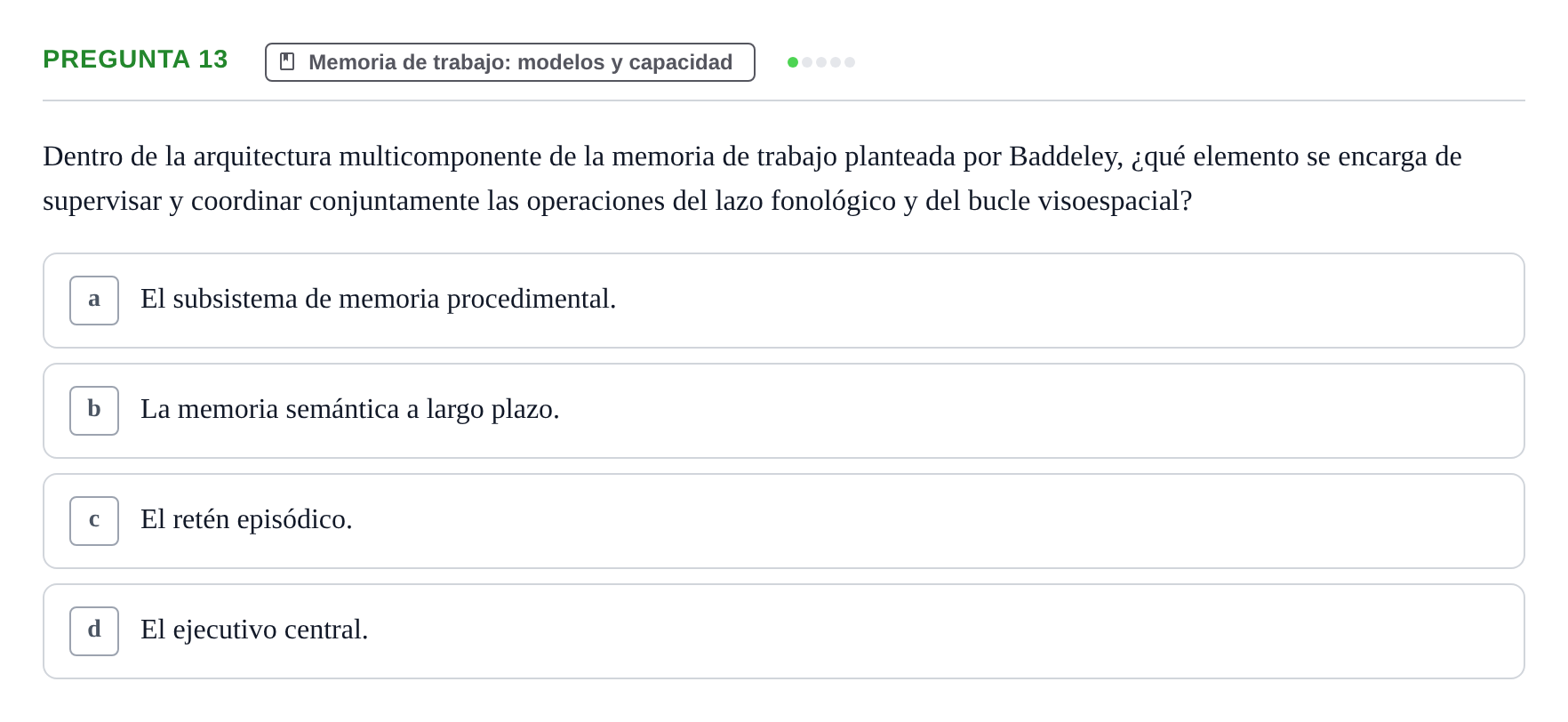 Enunciado: Pregunta 13