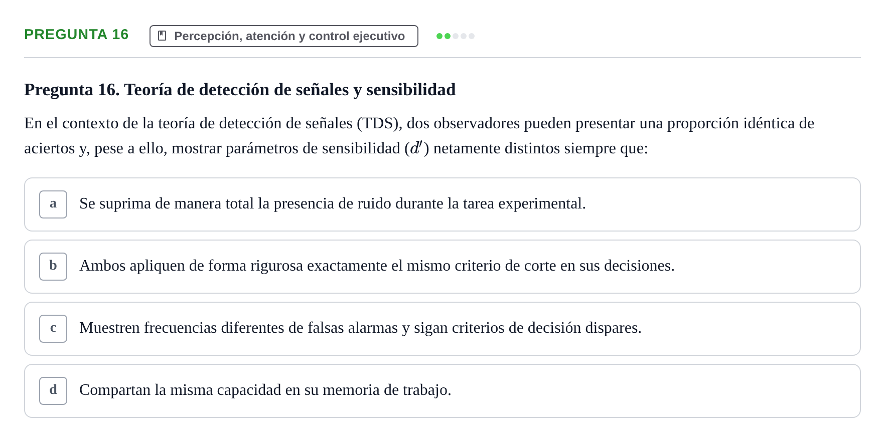 Enunciado: Pregunta 16