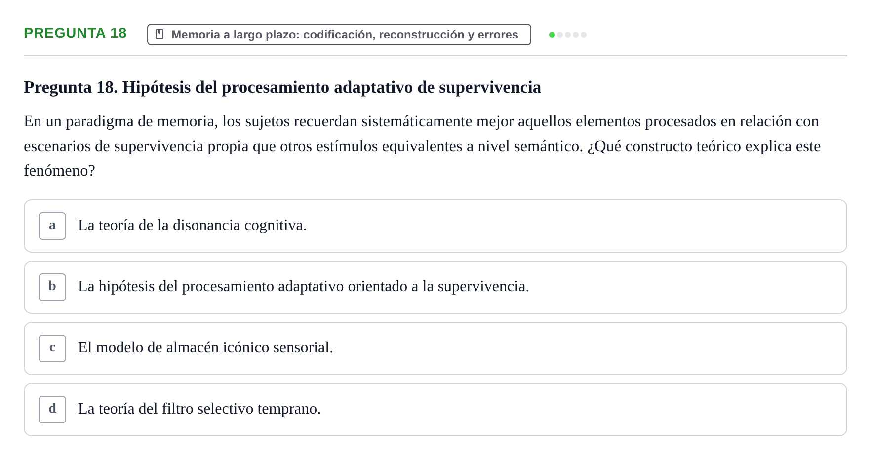 Enunciado: Pregunta 18