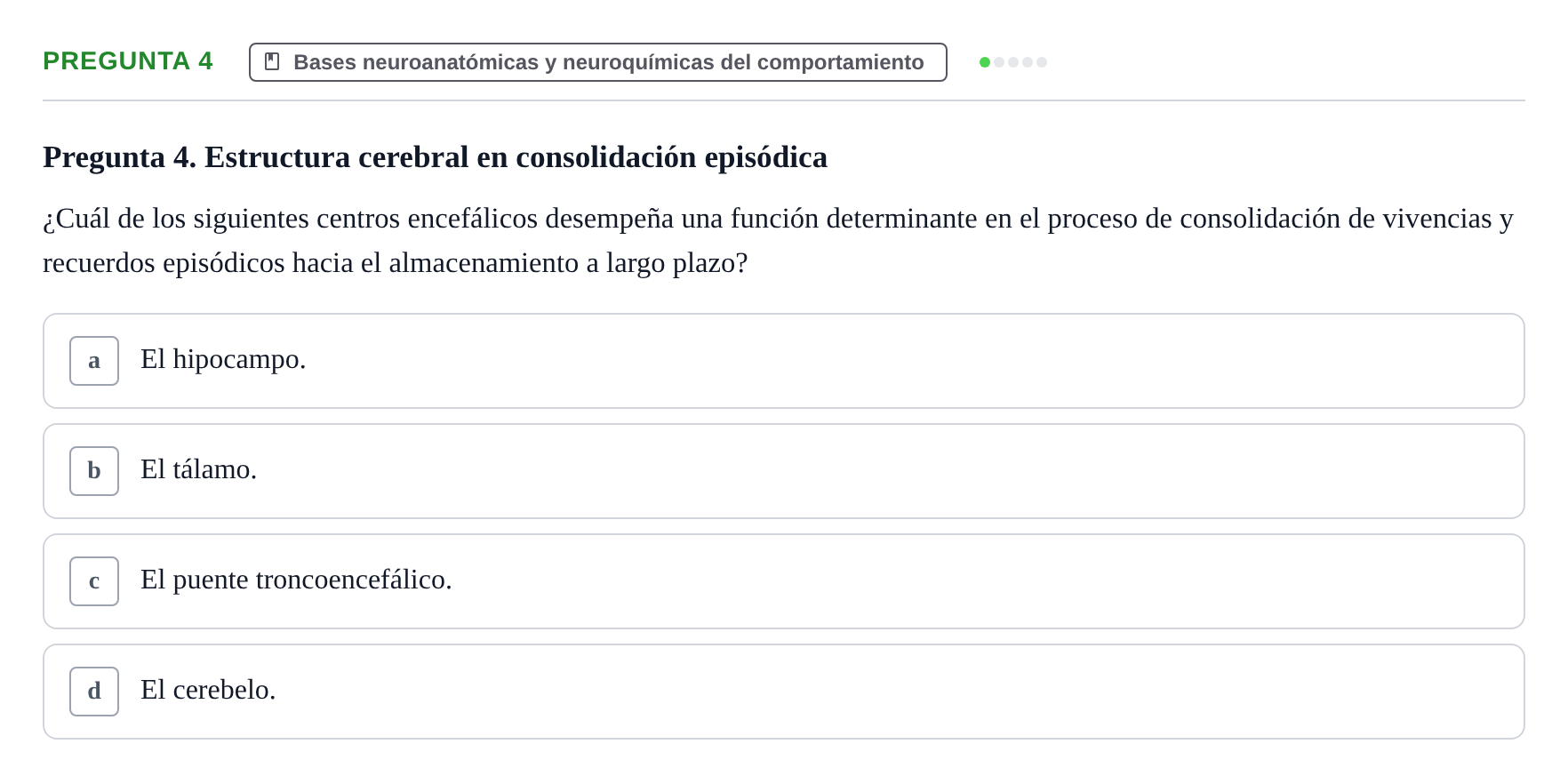 Enunciado: Pregunta 4