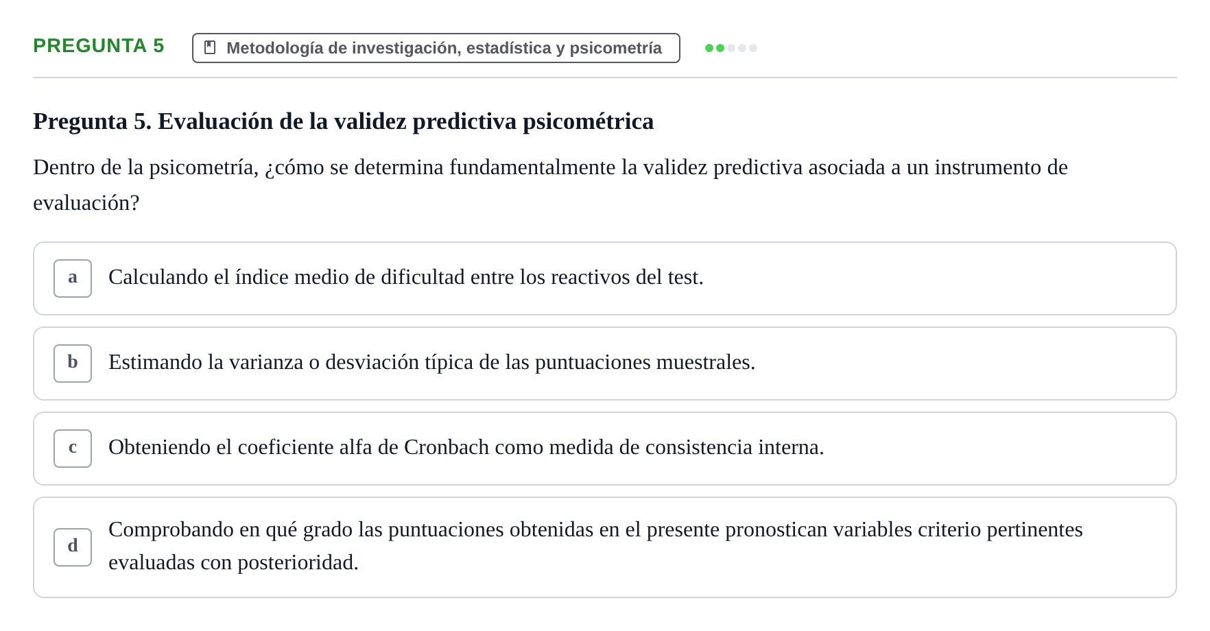 Enunciado: Pregunta 5