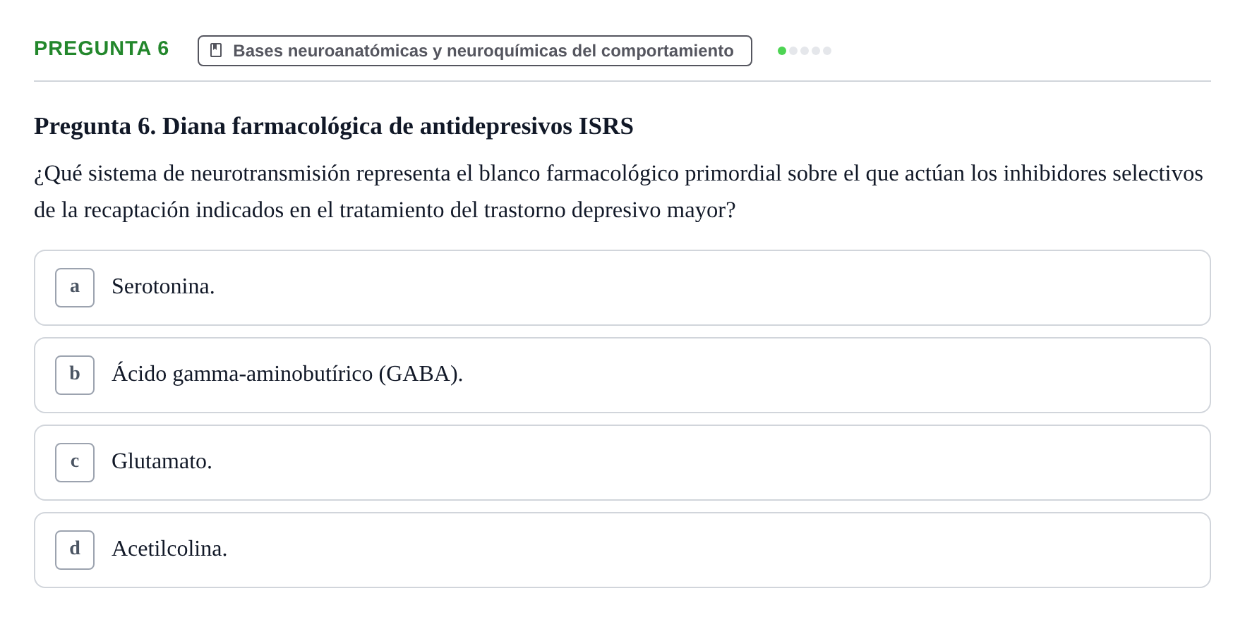 Enunciado: Pregunta 6