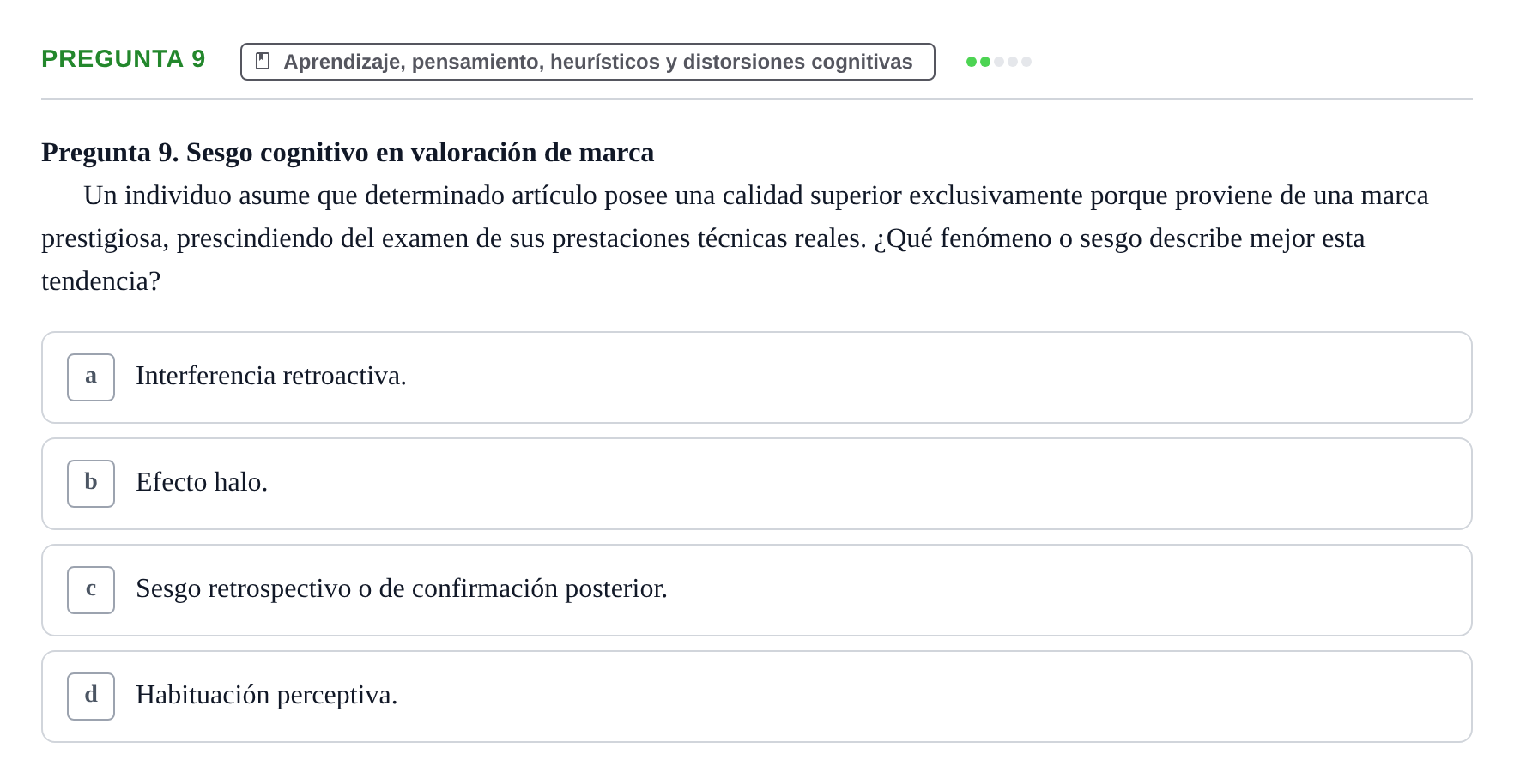 Enunciado: Pregunta 9