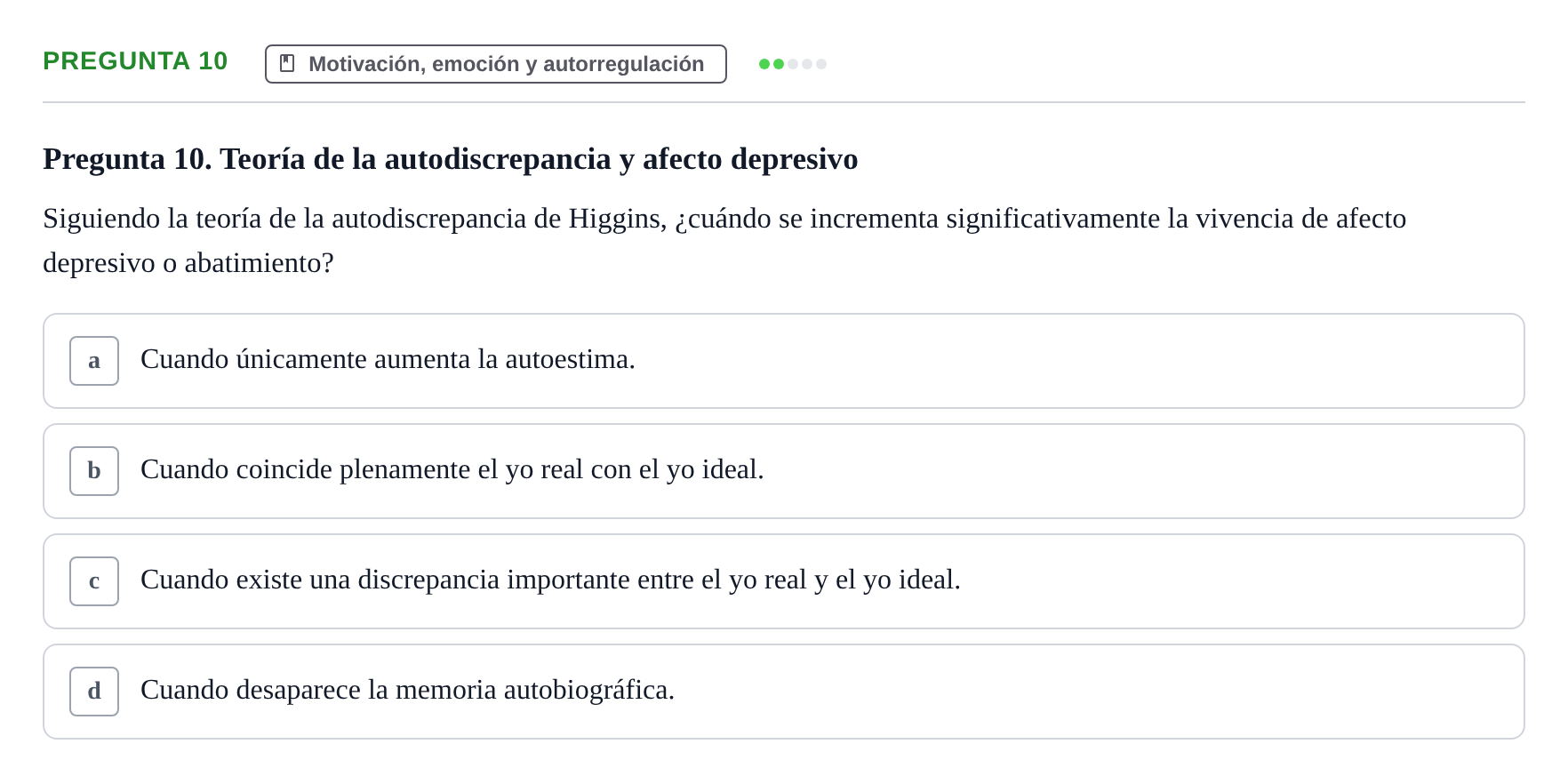 Enunciado: Pregunta 10