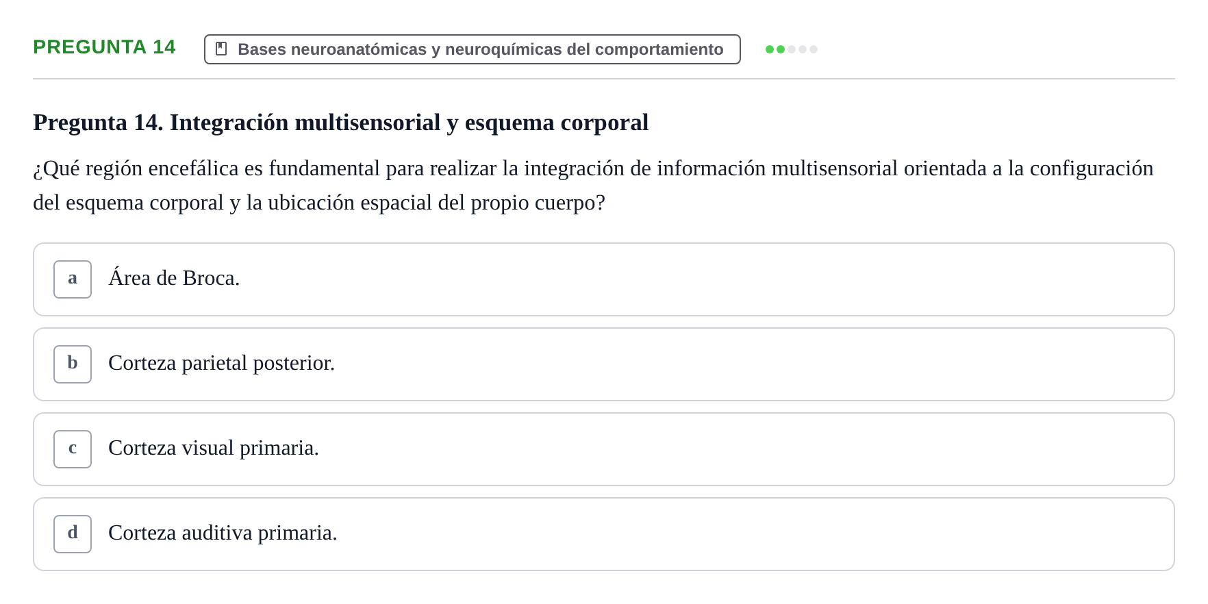 Enunciado: Pregunta 14