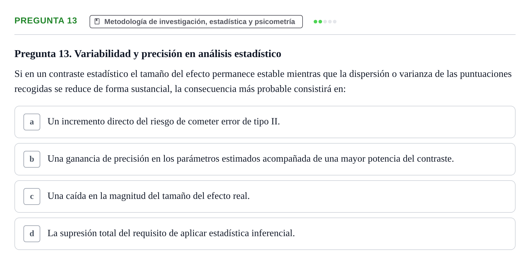 Enunciado: Pregunta 13