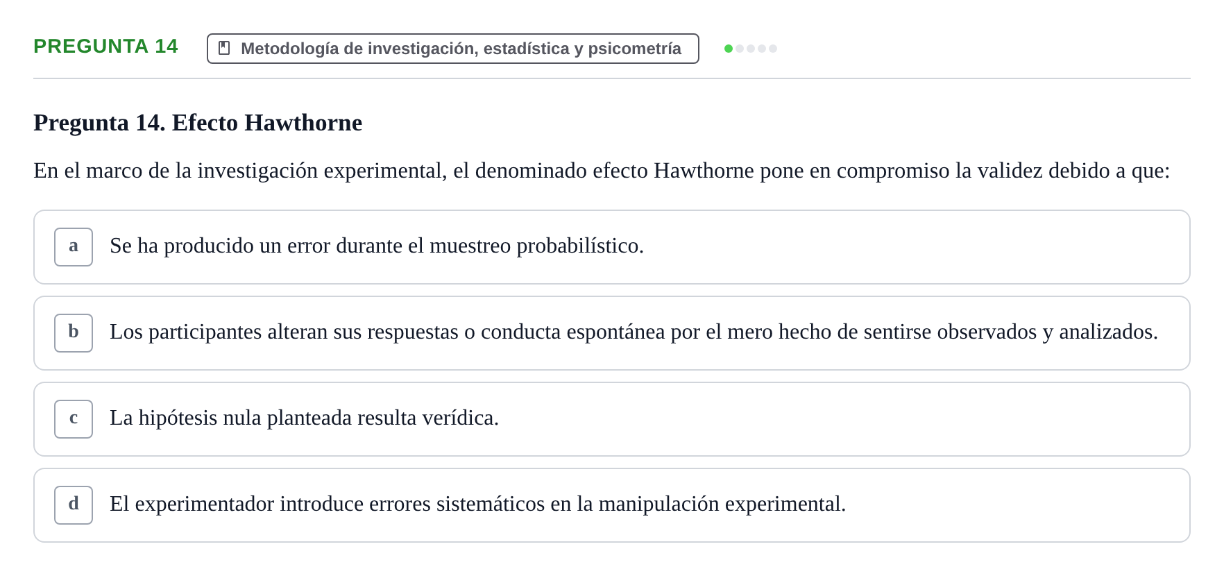 Enunciado: Pregunta 14