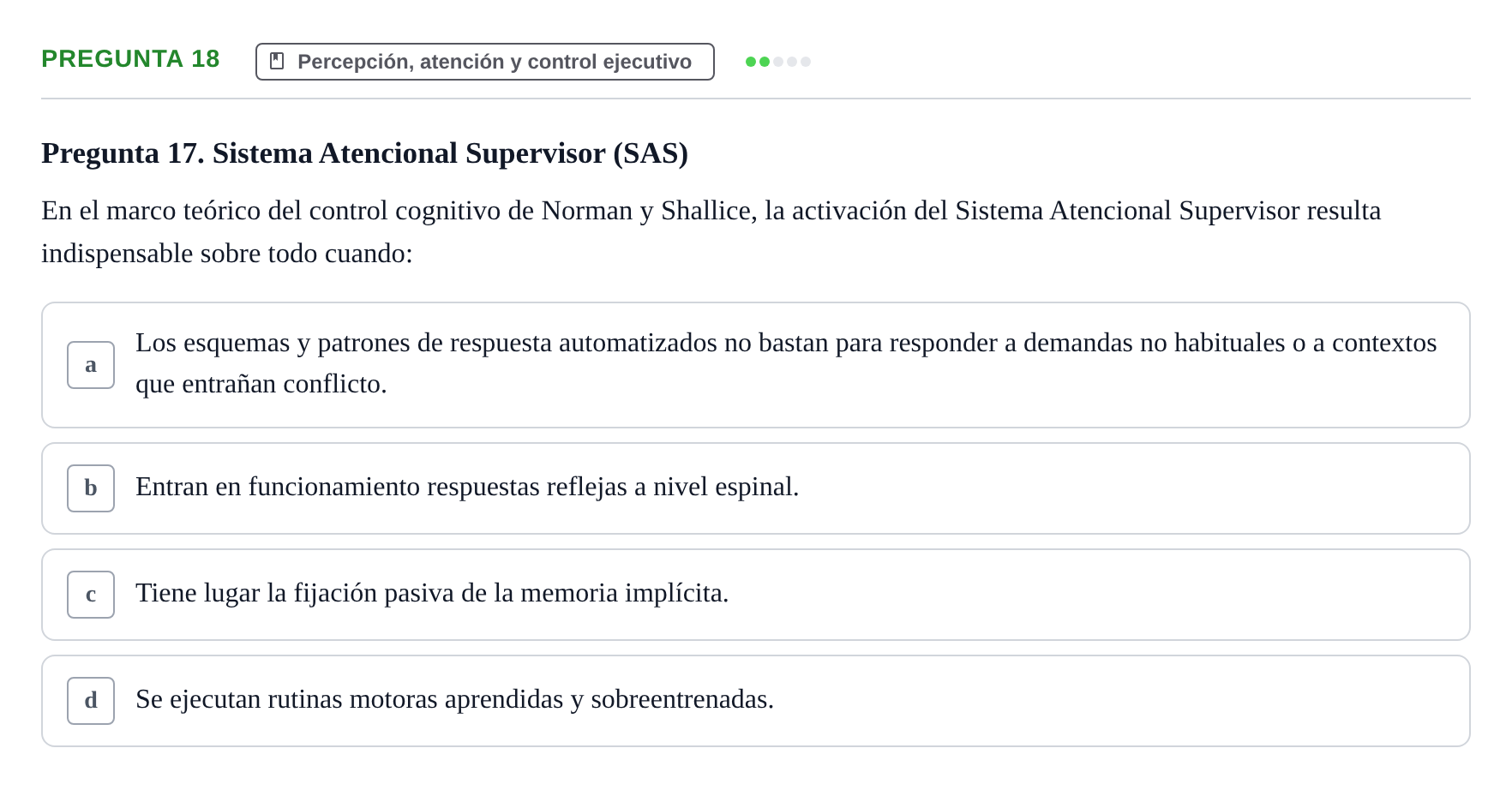 Enunciado: Pregunta 18