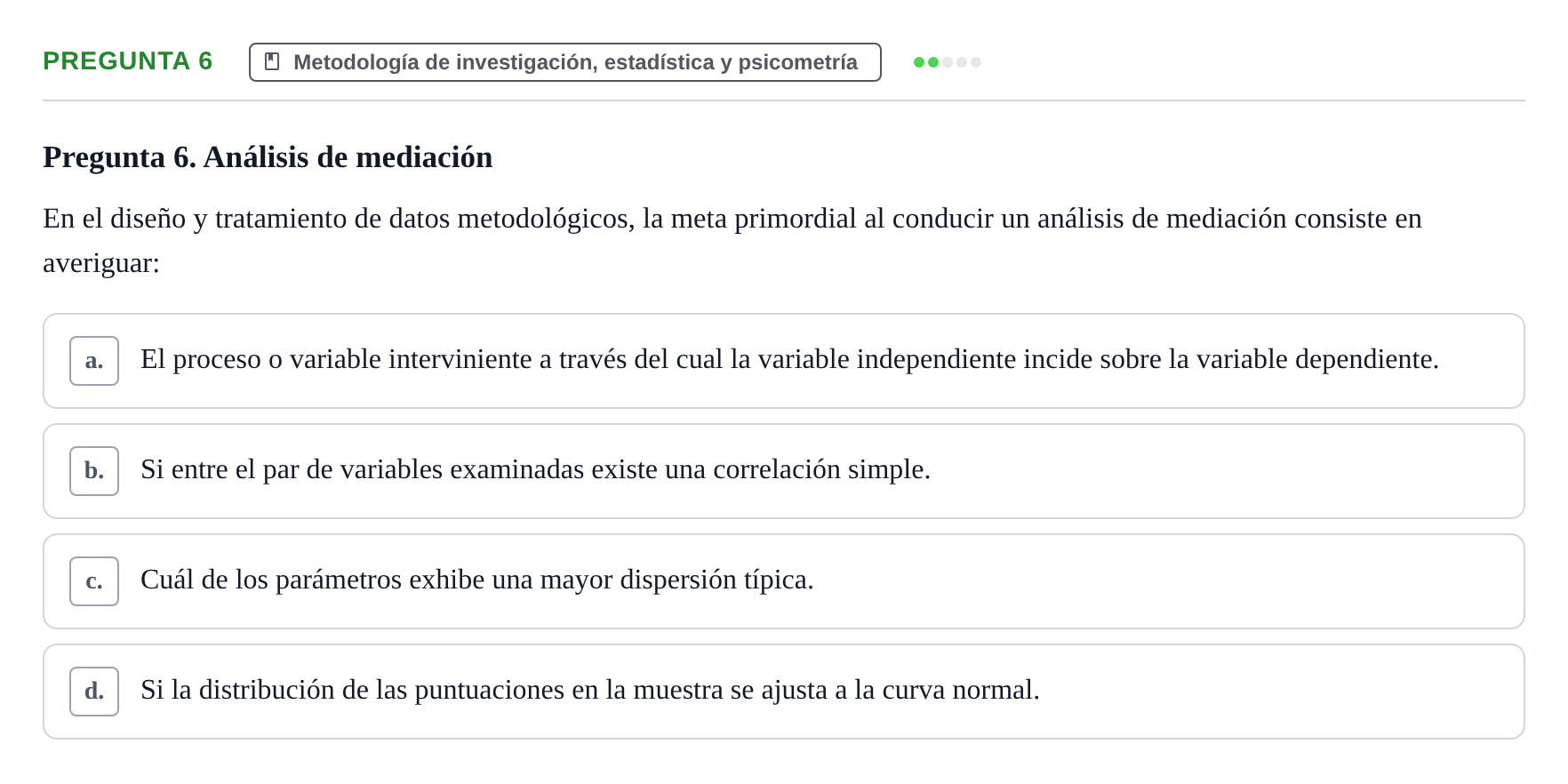Enunciado: Pregunta 6